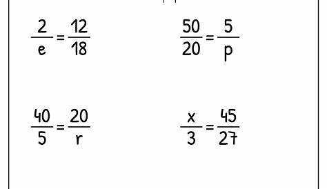 algebraic proportions worksheet