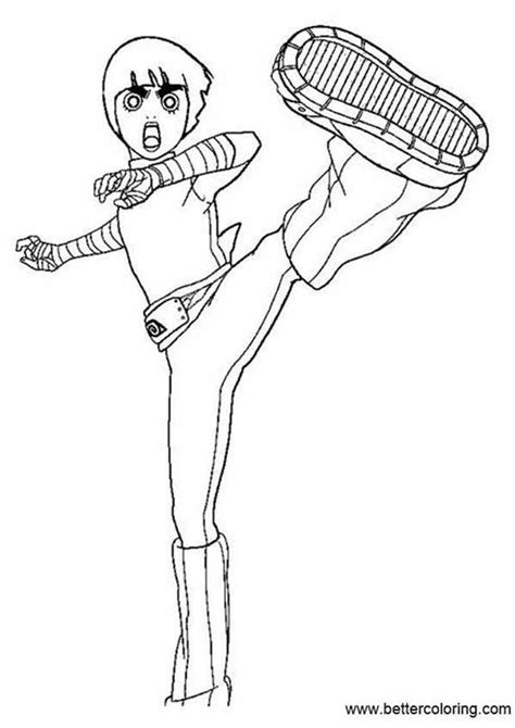 100% free famous people coloring pages. Naruto Coloring Pages Rock Lee - Free Printable Coloring Pages