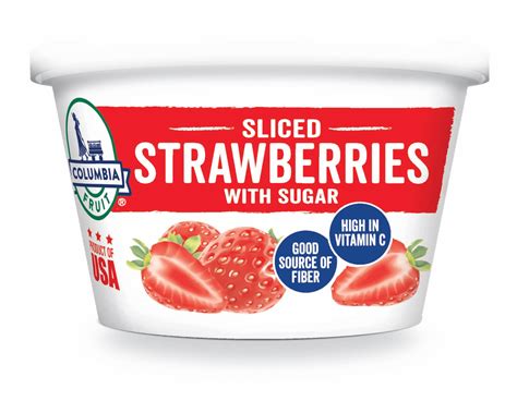 Sliced Strawberries With Sugar Columbia Fruit