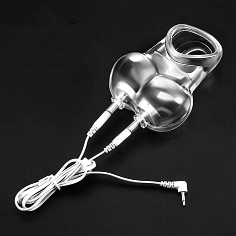 Electric Shock Pulse Male Flexible Scrotal Bound Cock Ring Penis Ring Chastity Device Delay Lock