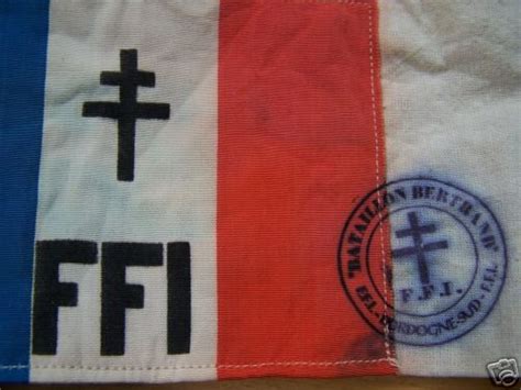 Brassard Ffi French Resistance Cross Of Lorraine Rare 35332527