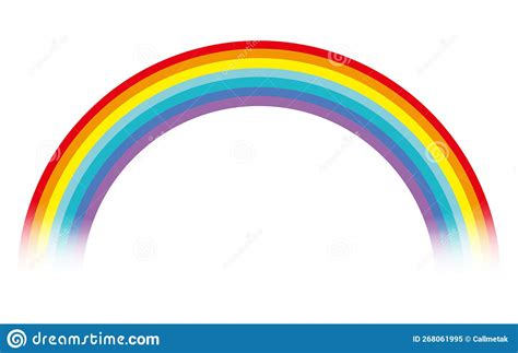 Vector Vibrant Rainbow Illustration Isolated On A White Background