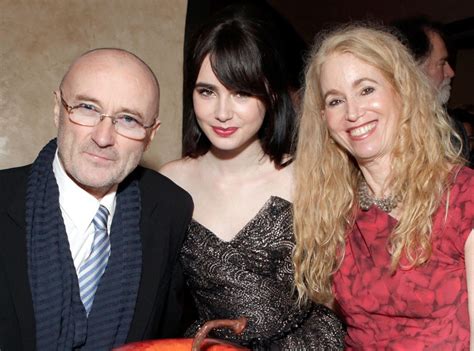 Lily Collins Phil Collins And Jill Tavelman From Celebs And Their