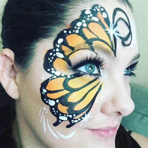 Monarch Butterfly Face Painting Butterfly Face Paint Butterfly