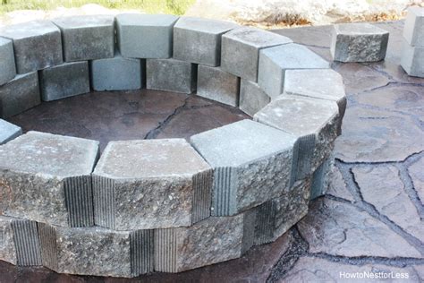 How to build a firepit with castlewall block : How to Build a Patio Firepit - How to Nest for Less™