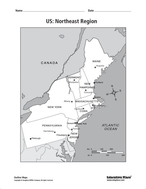 Blank Northeast Us Map Printable Printable Us Maps