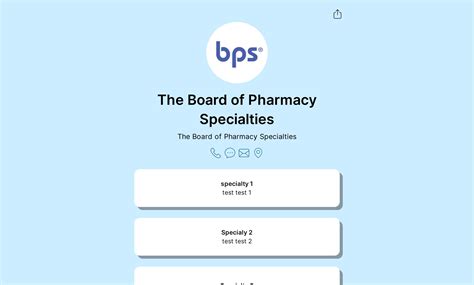 The Board Of Pharmacy Specialties S Flowpage
