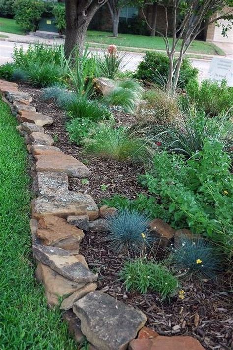 Stone, brick or concrete landscape edging: Most Popular flower bed edging slope for 2019 | Lawn and ...