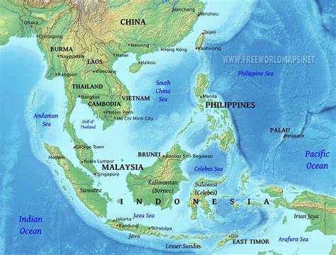 Southeastasia Geography Map 