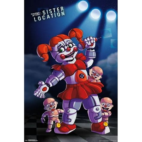 Five Nights At Freddys Sister Location Baby Laminated Poster Print