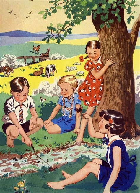 Summer Vintage Illustration Seasons Summer Sparkling And Splendid