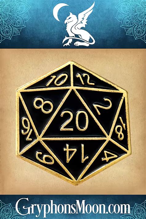 D20 Enamel Pin Enamel Pins Pin Handy Dandy