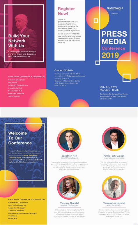Free Simple Brochure Templates Of Free Conference Brochure Template In