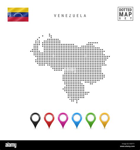 Dotted Map Of Venezuela Simple Silhouette Of Venezuela The National