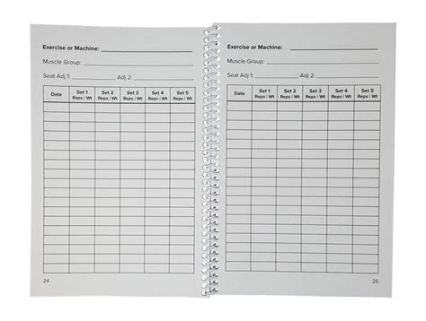 Gym Training Log Book 2nd Edition Exercise Fitness Spiral Bound