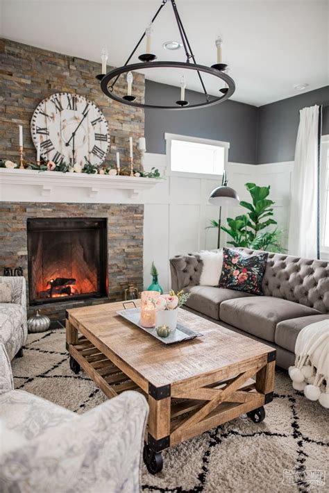 A Cozy Rustic Glam Living Room Makeover For Fall The
