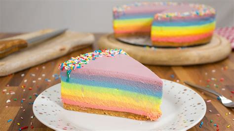 No Bake Rainbow Cheesecake Recipe How To Make Cheesecake With A