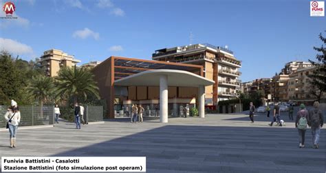 Funiviario che collega il capolinea della linea a della metropolitana di battistini al quartiere casalotti. Presentato il progetto per la Funivia urbana Battistini ...