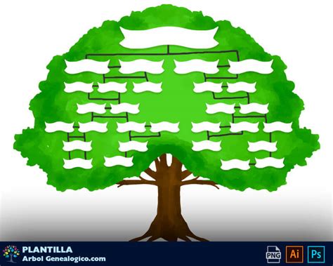 10 Plantillas de árbol genealógico con fotos en vector