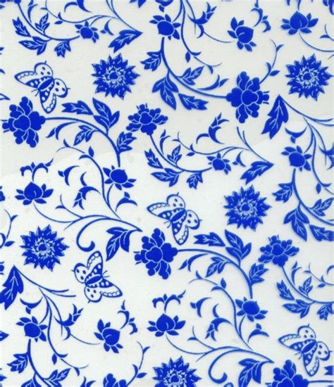 China Blue Blue China Patterns Royal Blue Wallpaper Flower Art Drawing