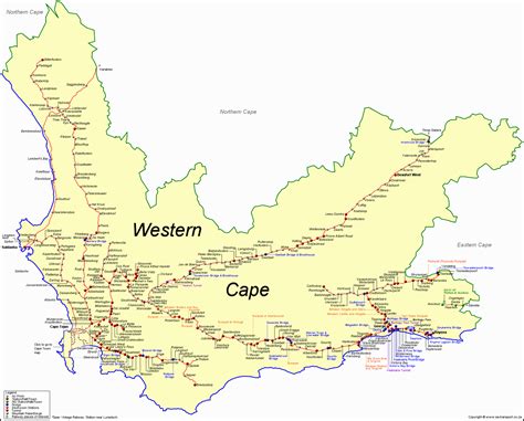 Western Cape Interactive Railway Map
