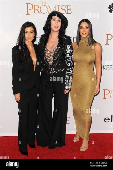Cher Kim Kardashian West Kourtney Kardashian Attending The Promise Us