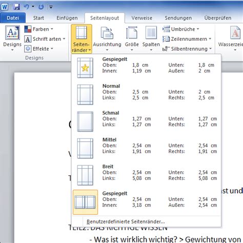 Word dokument als buch drucken. Seitenränder in Word für den Druck als Buch vorbereiten