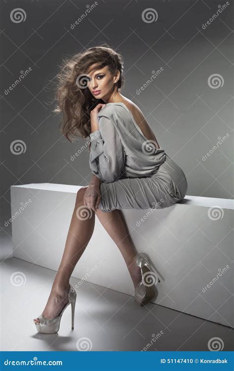 Portrait Of The Tempting Lady Stock Photo Image Of Hair Brunette