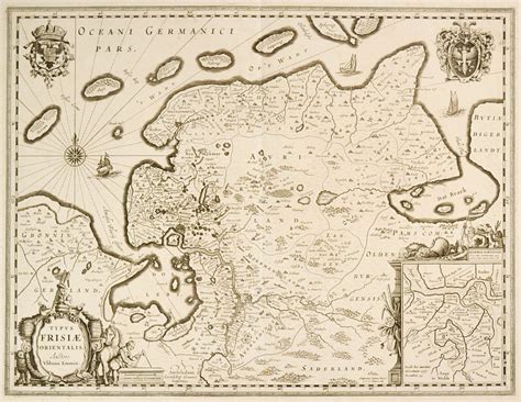 Entdecken sie die vielfältige landschaft, die ostfriesische kultur und viel meer. OSTFRIESLAND. - Karte. "Typus Frisiae Orientalis".: Art ...