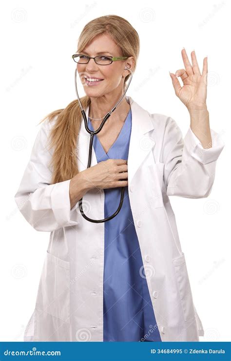 Mature Female Doctor Stock Image Image Of Adult Medicine 34684995