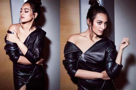 Sonakshi Sinhas New Picture In Off Shoulder Black Dress Looks Sizzling