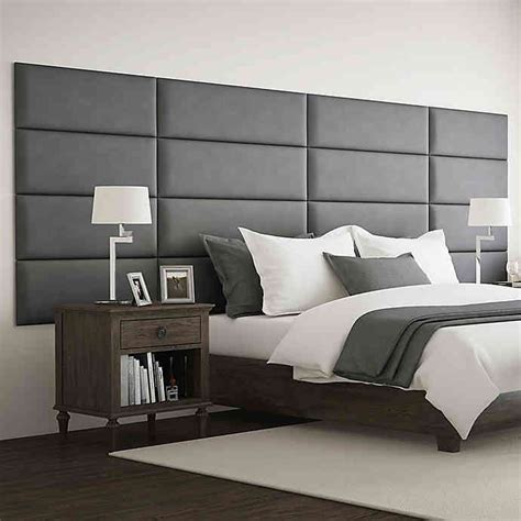 Vant Micro Suede Upholstered Headboard Panels In Grey In 2020 Bed