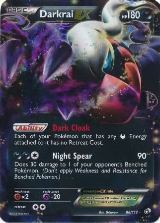 Pokémon the power of us. Carta Pokemon Darkrai Ex Legendary Treasures Inglês - R ...