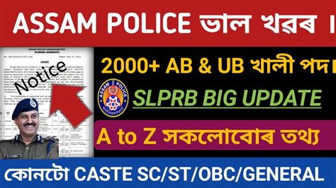 Assam Police Ab Ub Big Update Ab Ub New Vacancy