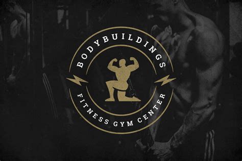 Retro Fitness And Gym Logos Set On Yellow Images Creative Store