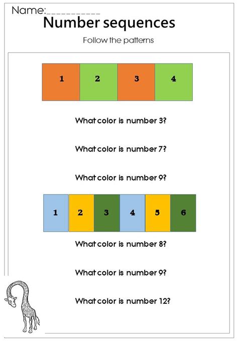 Basic Number Sequences Worksheet Printable Number Sequence