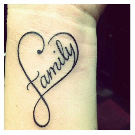 Family forearm infinity tattoo designs. Family heart infinity tattoo. | Word tattoos, One word tattoo, Family heart tattoos