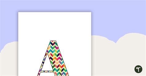 Bright Chevron Letter Number And Punctuation Set Teach Starter