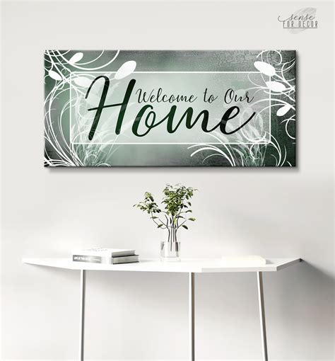 Home Wall Art Welcome To Our Home V12 Wood Frame Ready To Hang