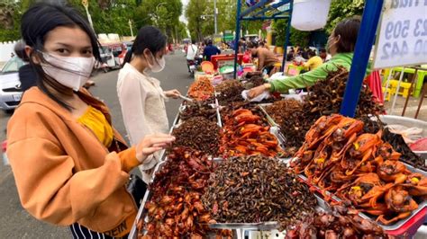 Walk Exploring Phnom Penh Street Food Exotic Food In Cambodia 2022