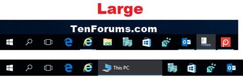 Customization Use Large Or Small Taskbar Buttons In Windows 10