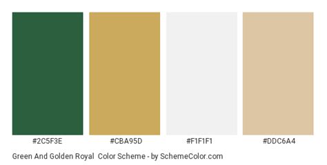 Green And Golden Royal Color Scheme Beige
