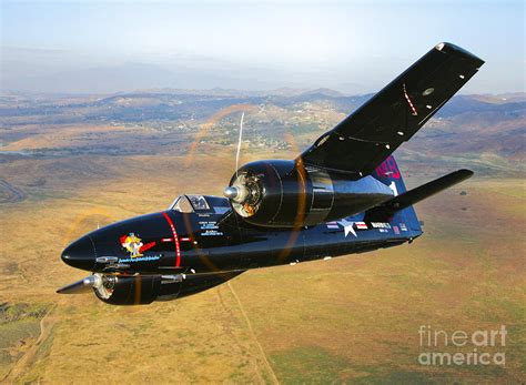 A Grumman F F Tigercat In Flight Photograph By Scott Germain