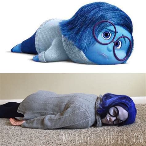 Get a little 'emotional' this halloween and channel all the feels from pixar's inside out. Inside Out Sadness costume ideas DIY | Halloween customes, Halloween inspiration, Halloween parade