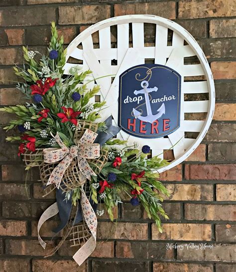 Extra Large Nautical Wreath Drop Anchor Here Lake House