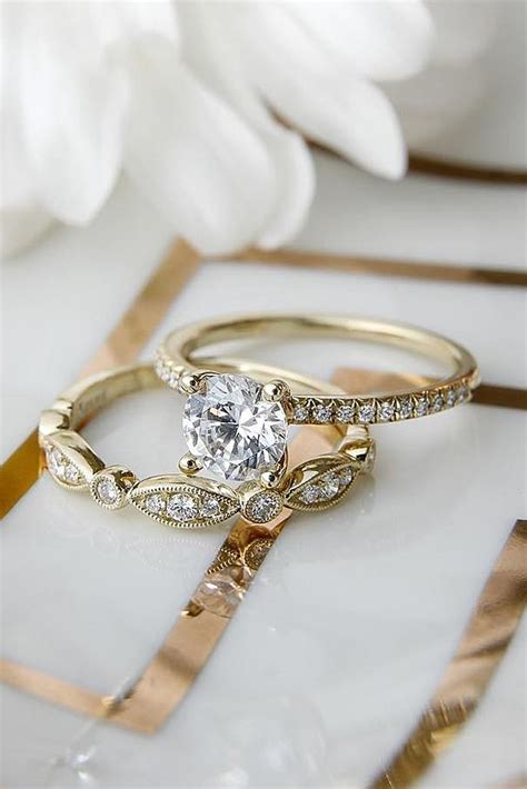 Woven bands of polished 18ct yellow gold and pave diamonds complement this bespoke engagement ring design. 27 The Best Yellow Gold Engagement Rings From Pinterest | Oh So Perfect Proposal