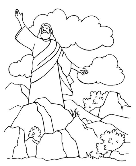 Satan Tempts Jesus Coloring Page