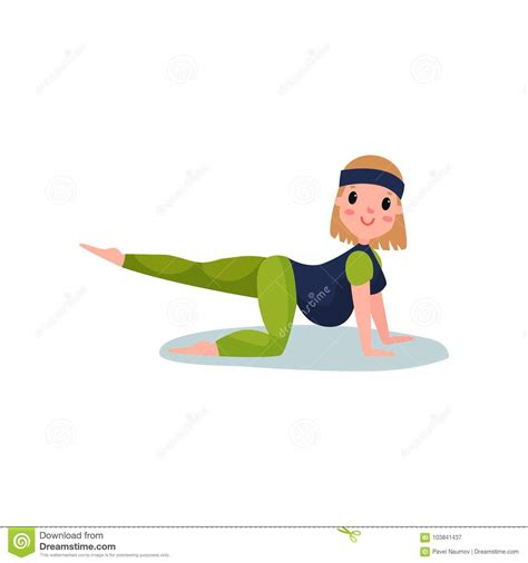 And prenatal yoga focuses on positions that are specifically designed for pregnant women's bodies. Pregnant Woman Character Doing Exercise, Cat-cow Pose With ...