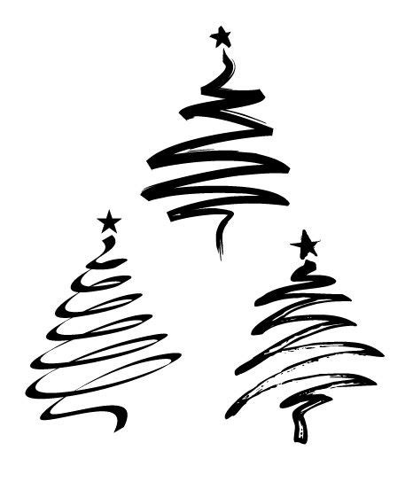 Squiggle Christmas Tree Clip Art Whendidronnievanzantdied