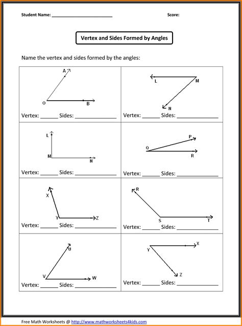 Geometry Work Sheets